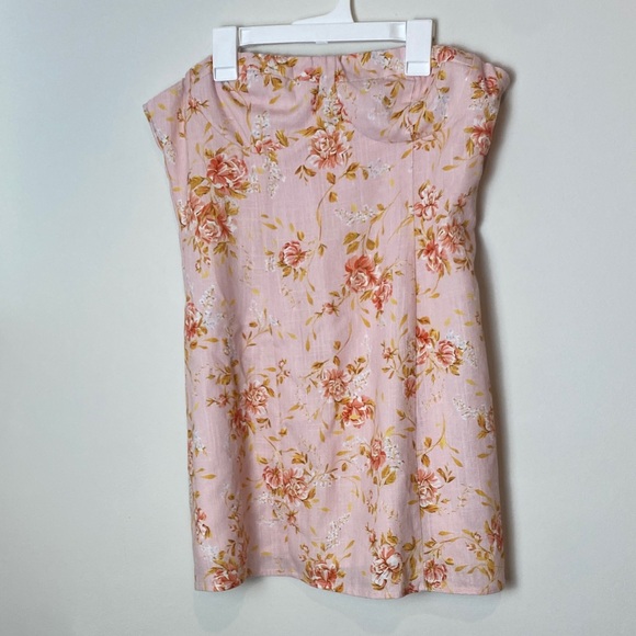 NWT Peppermayo Exclusive - Cali Strapless Mini Dress - Pink Floral Size 10 - Picture 3 of 8